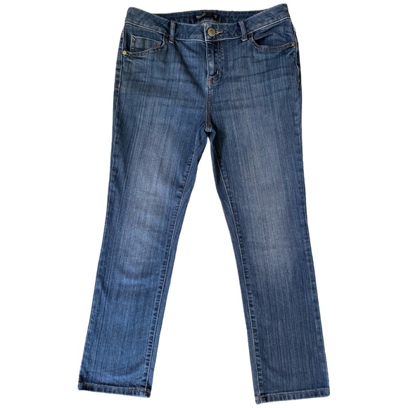 Simply Vera Vera Wang Blue Stretch Denim Capri Pants Jeans - Size 8 Petite (8P) - Picture 4 of 4